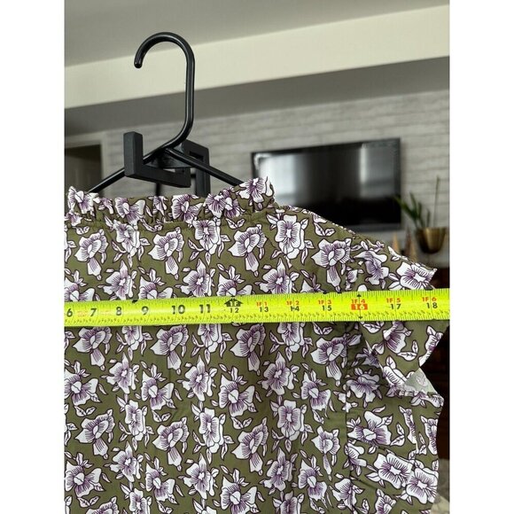 THML Floral Blouse in Olive and Lavender - Picture 3 of 7